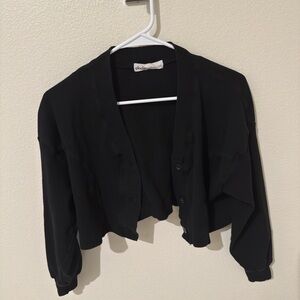 Elodie Black Knit Cardigan